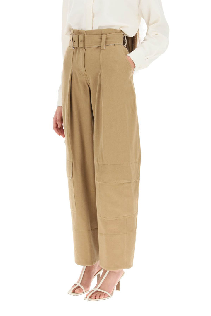 Low classic cargo pants with matching belt-3