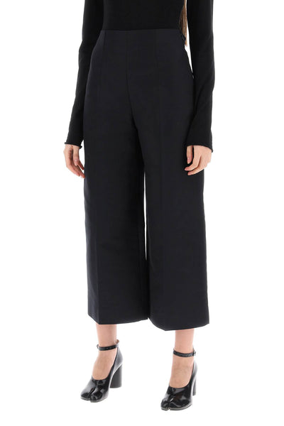 wide-legged cropped pants with flared-3