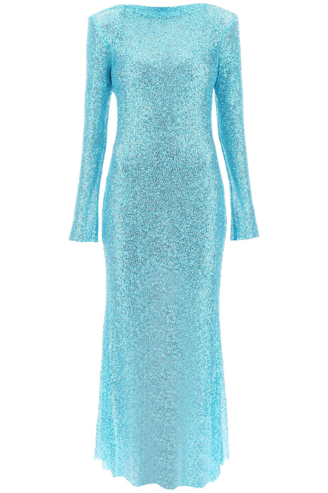 long-sleeved maxi dress with sequins and beads-0