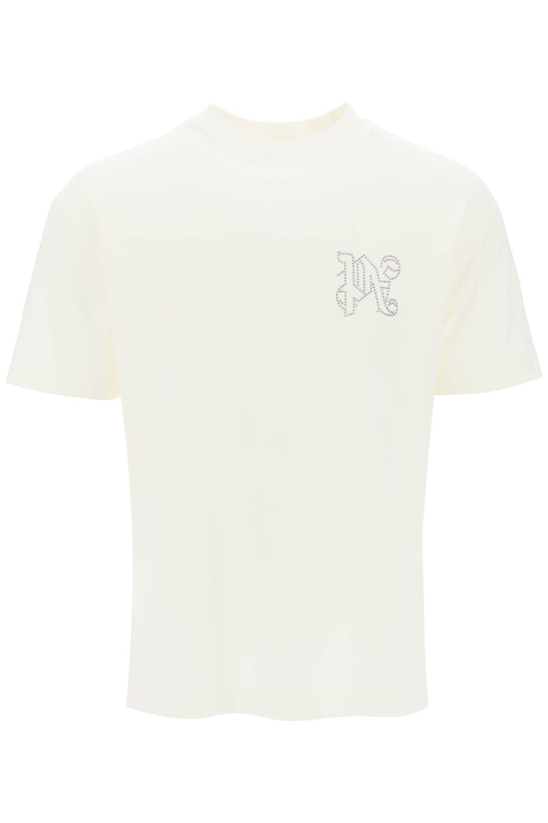 t-shirt with studded monogram-0