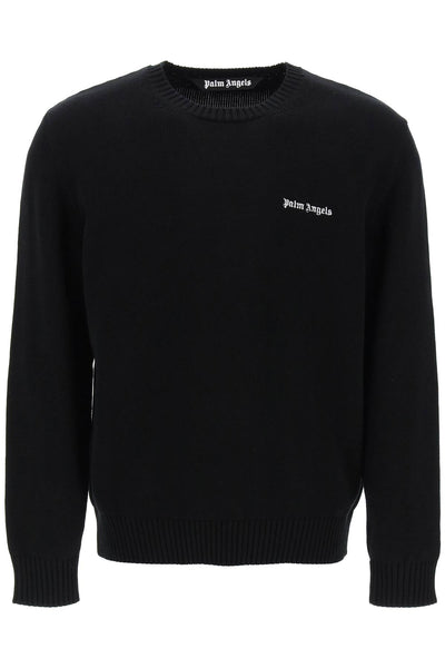 Palm angels embroidered logo pullover-0