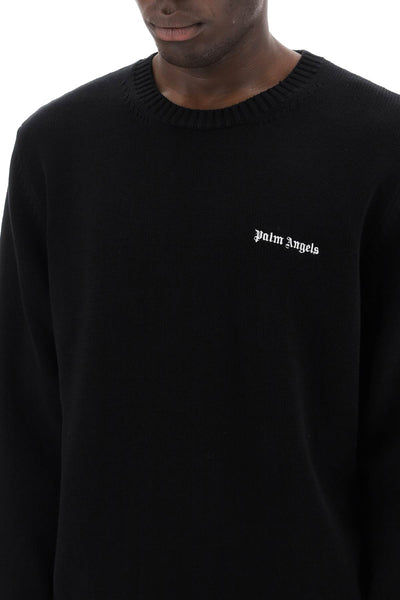 Palm angels embroidered logo pullover-3