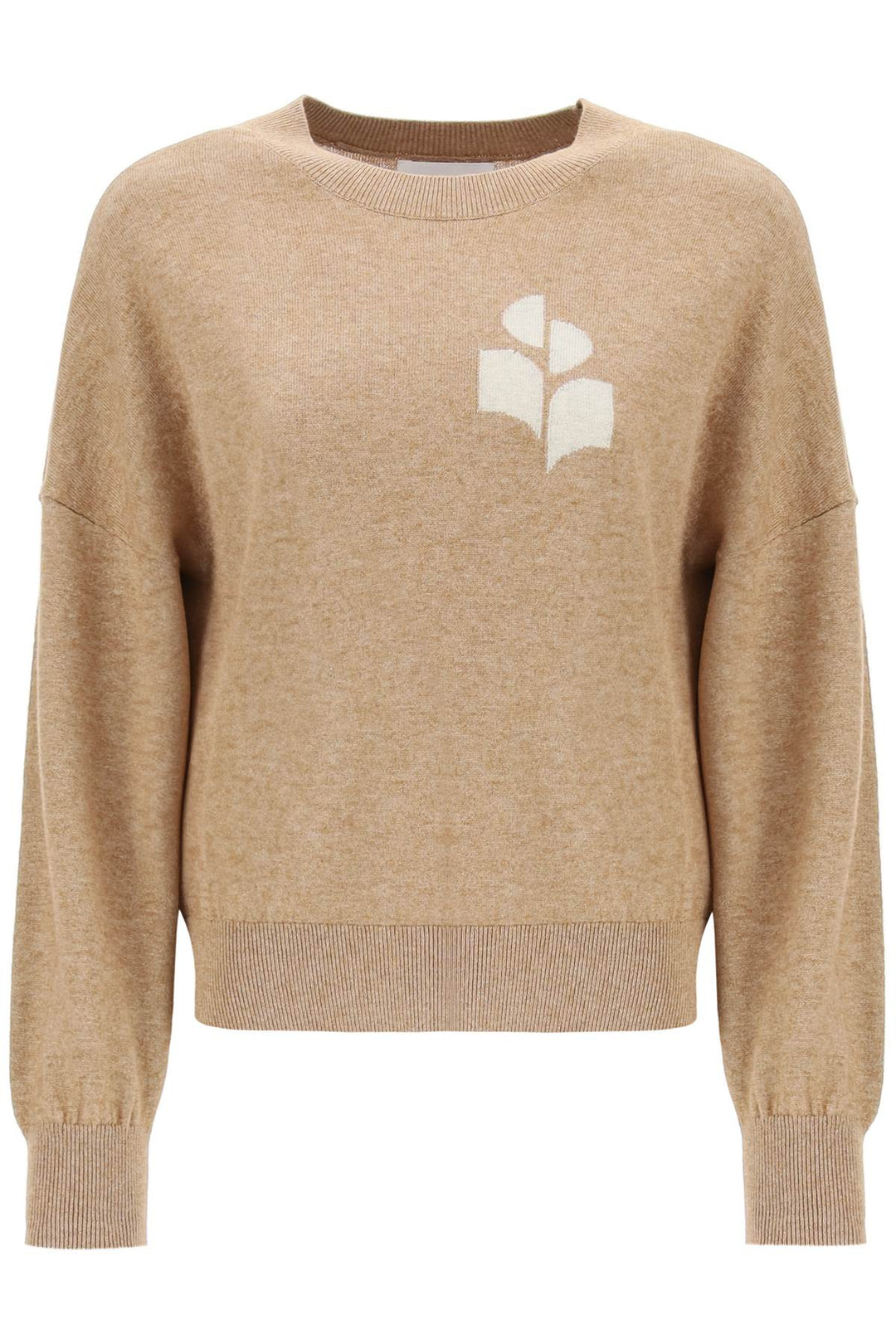 marisans sweater with logo intarsia-0