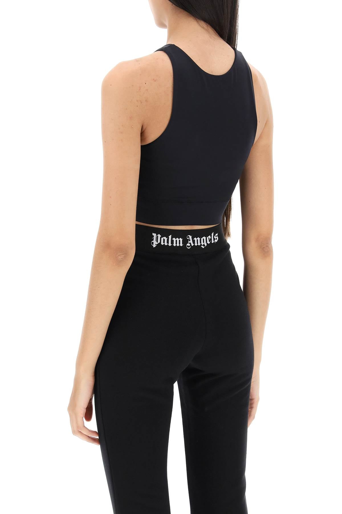 Palm angels cropped top with side bands-2