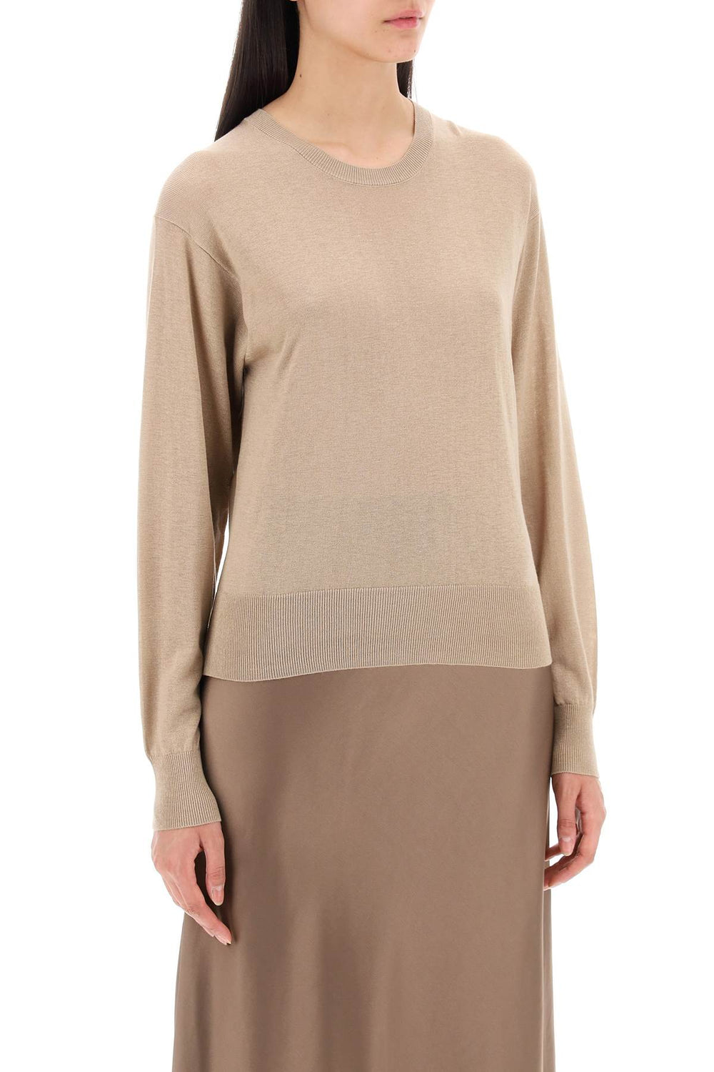 wool and silk blend pullover sweater by-1