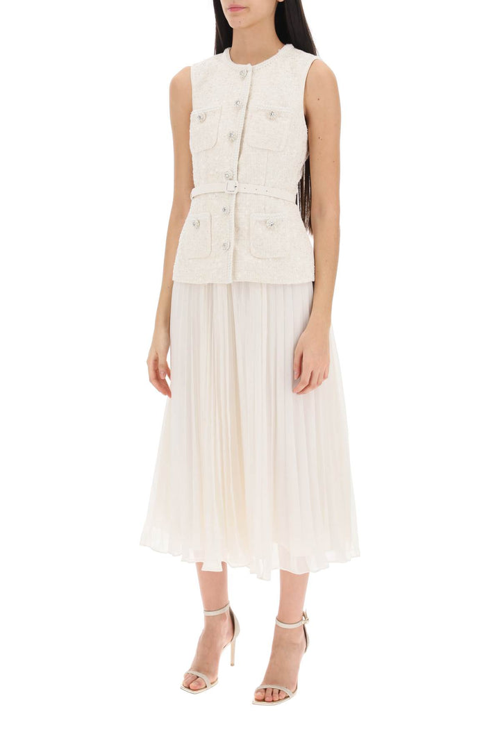 midi peplum dress with pleated skirt-3