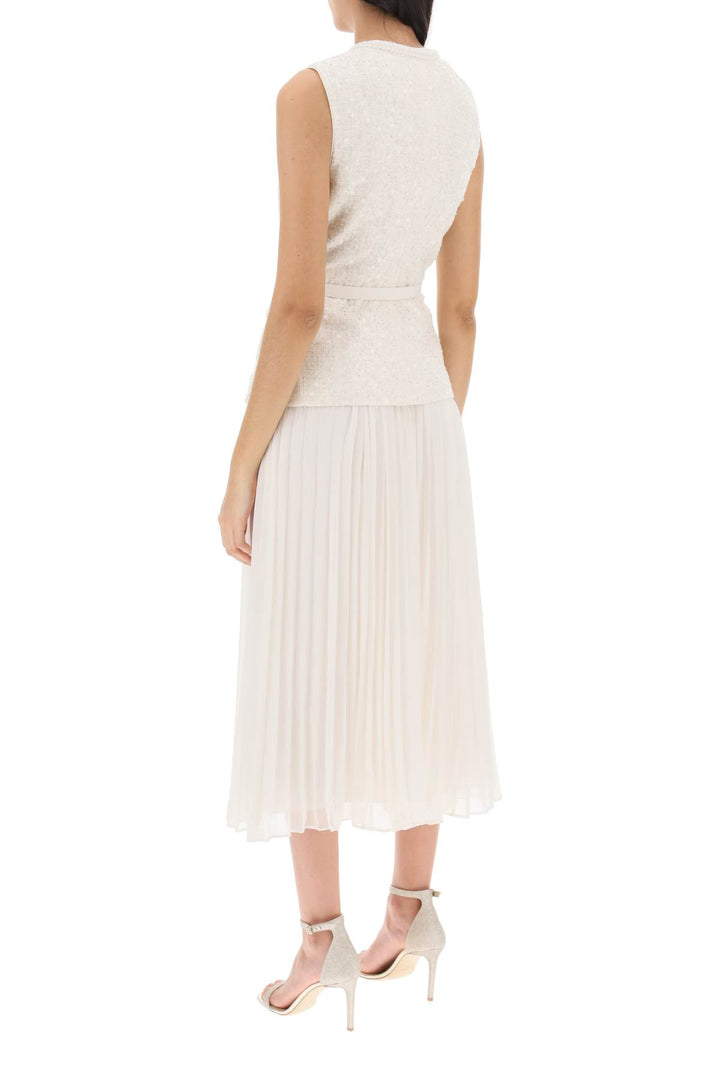 midi peplum dress with pleated skirt-2