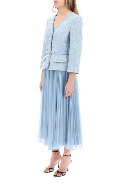 midi dress with pleated skirt-3