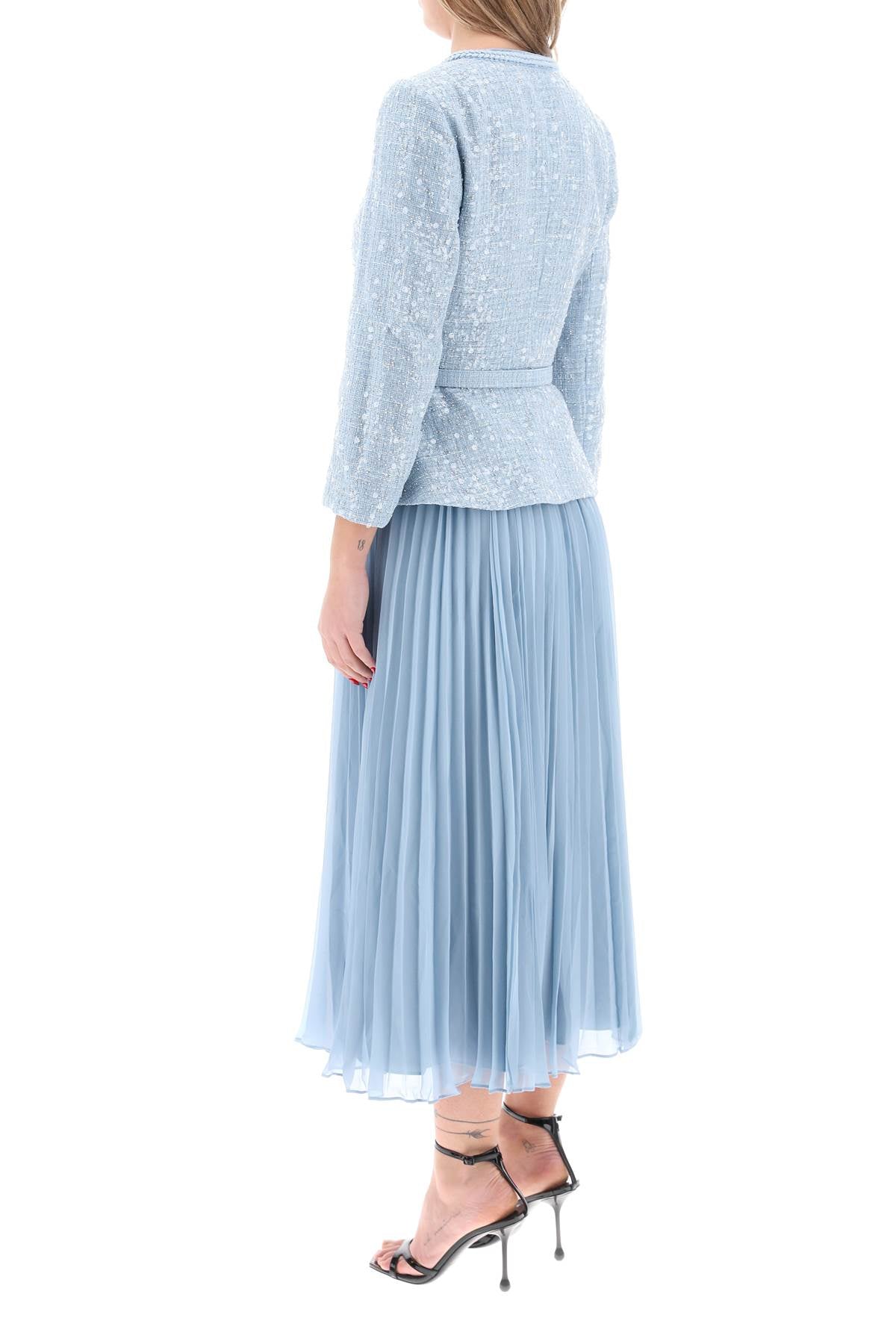midi dress with pleated skirt-2