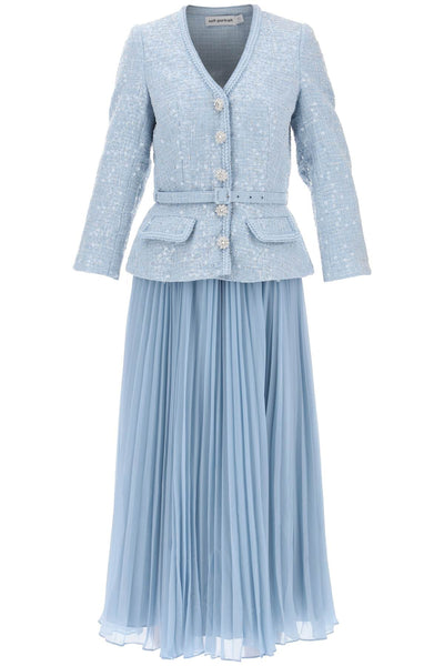 midi dress with pleated skirt-0
