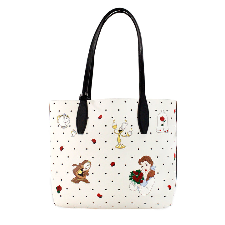 Kate Spade Disney Beauty And The Beast Small Leather Reversible Tote Handbag