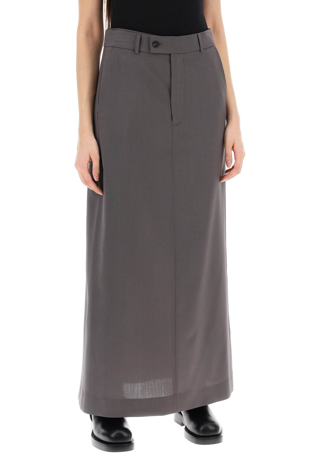 maxi skirt with tieable panel-1