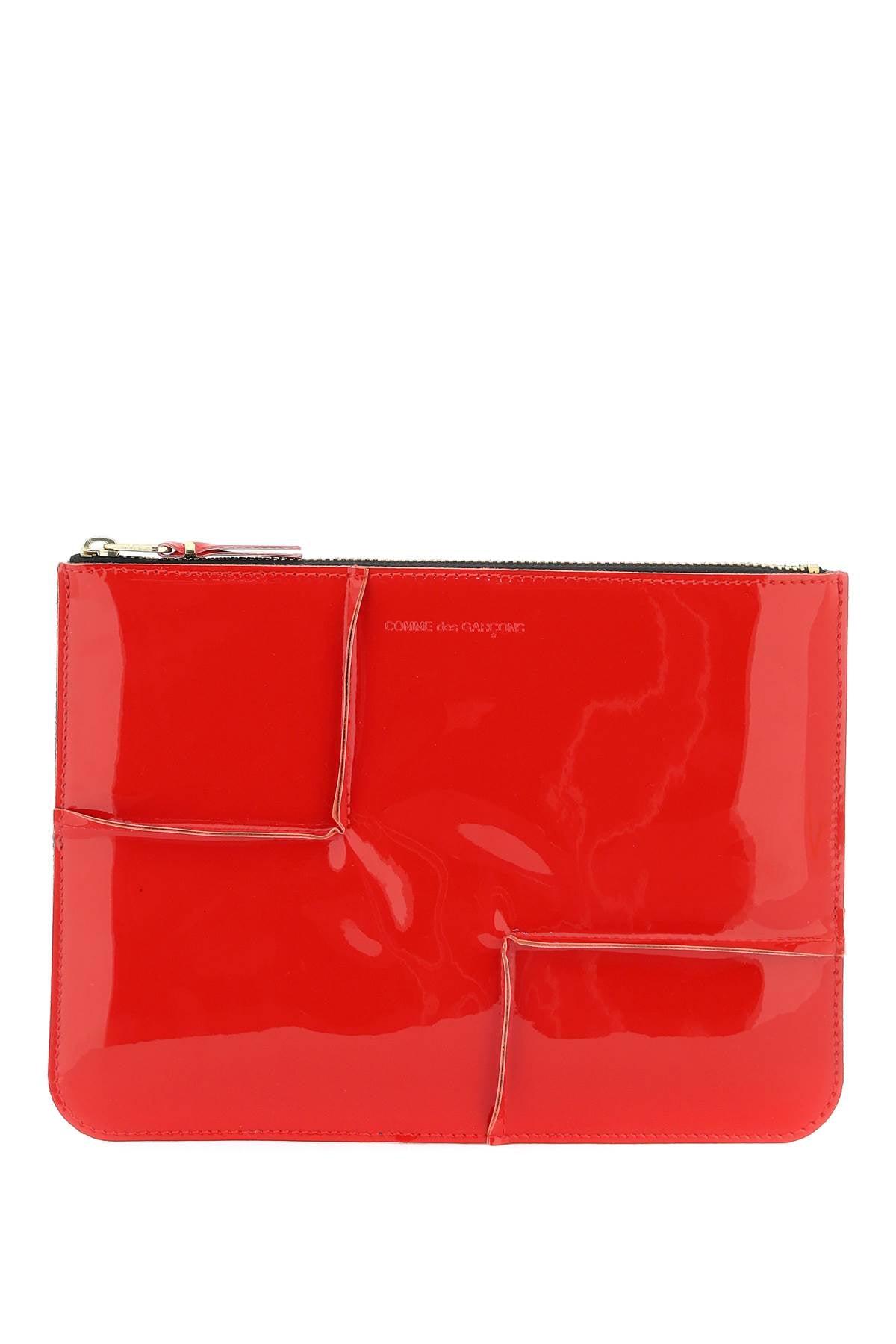 Comme des garcons wallet glossy patent leather-0
