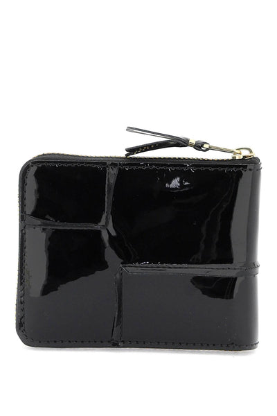 Comme des garcons wallet zip around patent leather wallet with zipper-2
