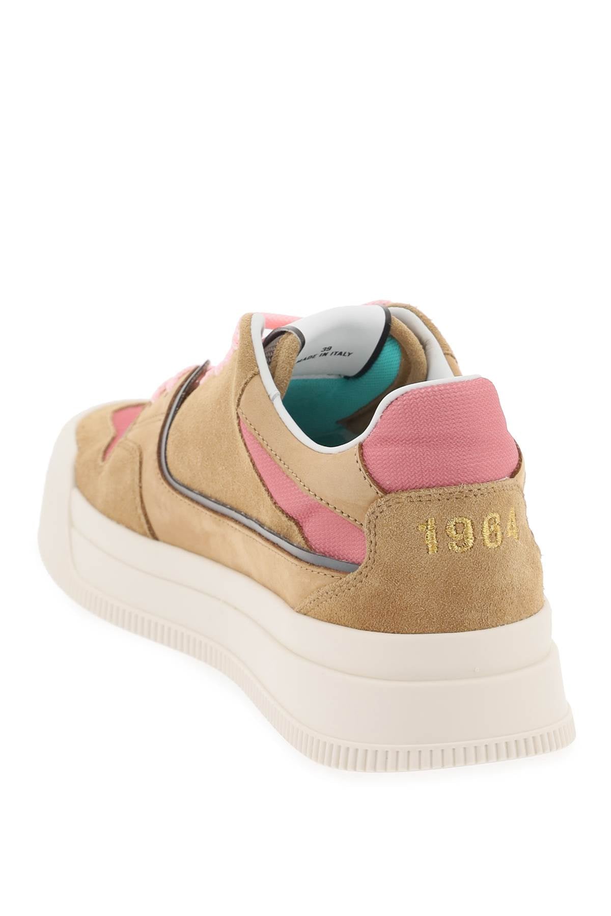 Dsquared2 suede new jersey sneakers in leather-2