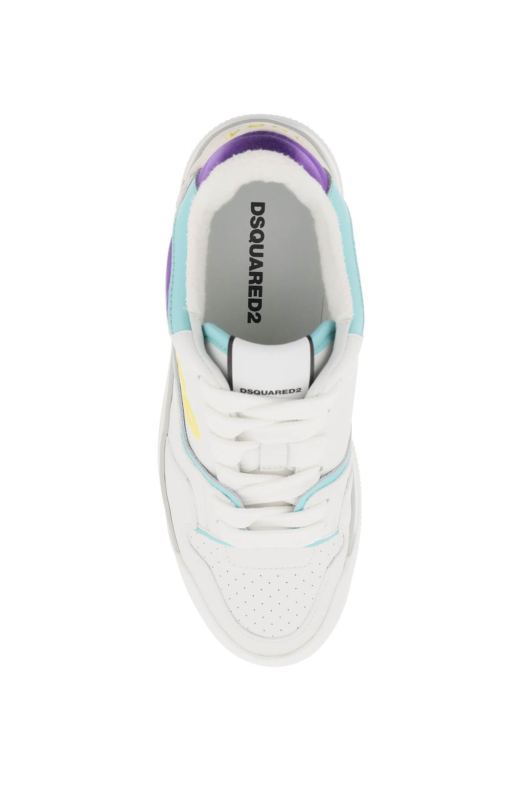 Dsquared2 smooth leather new jersey sneakers in 9-1