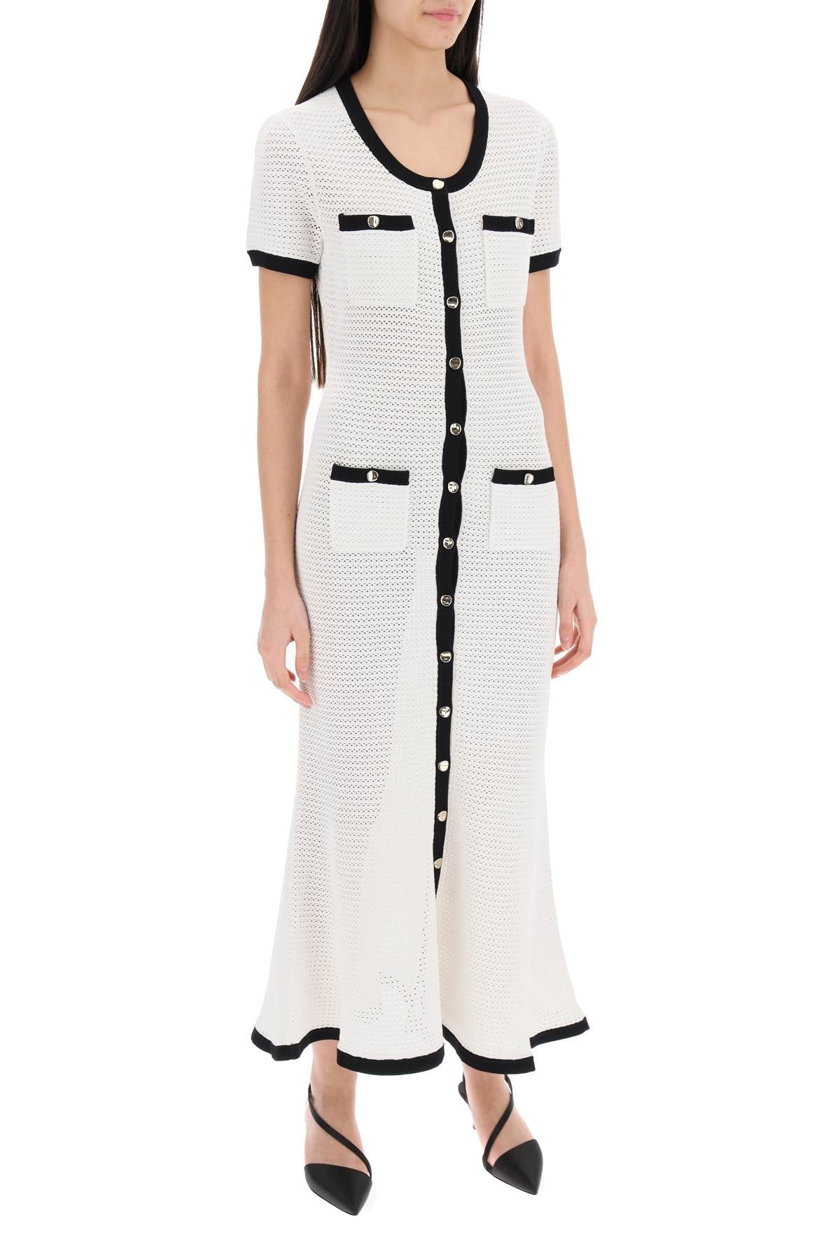 "maxi crochet dress with contrasting borders"-1
