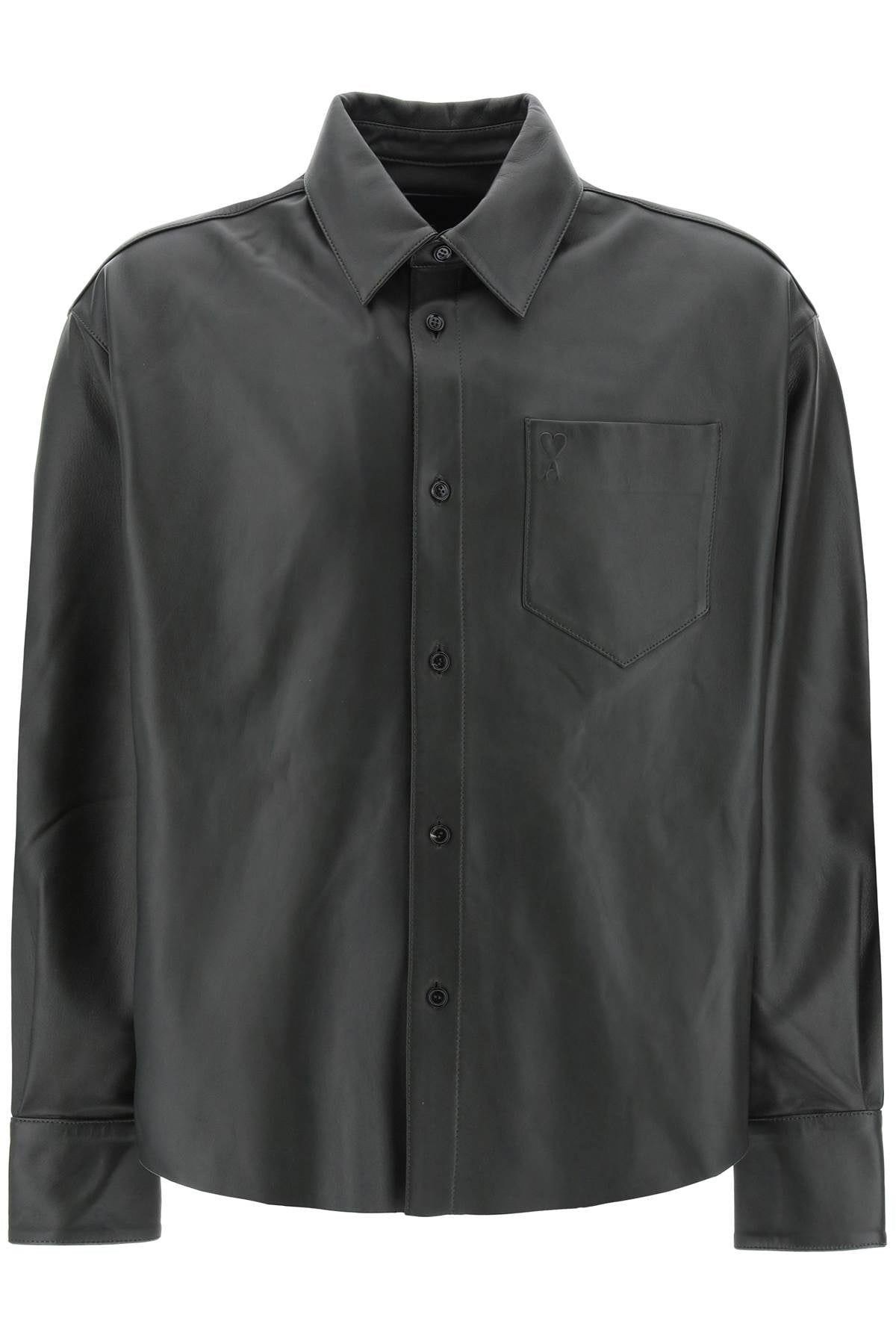 Ami paris nappa leather overshirt-0
