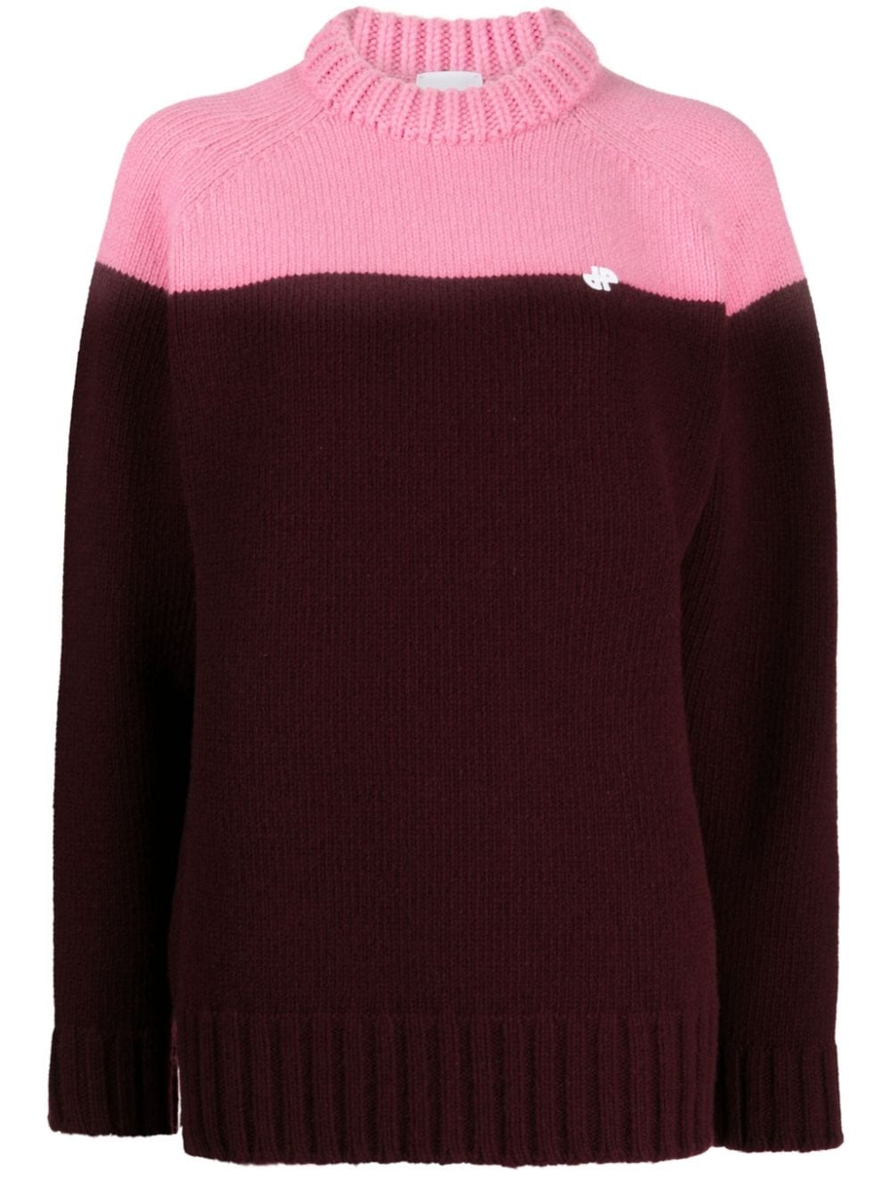 PATOU merino-blend colour-block jumper-0