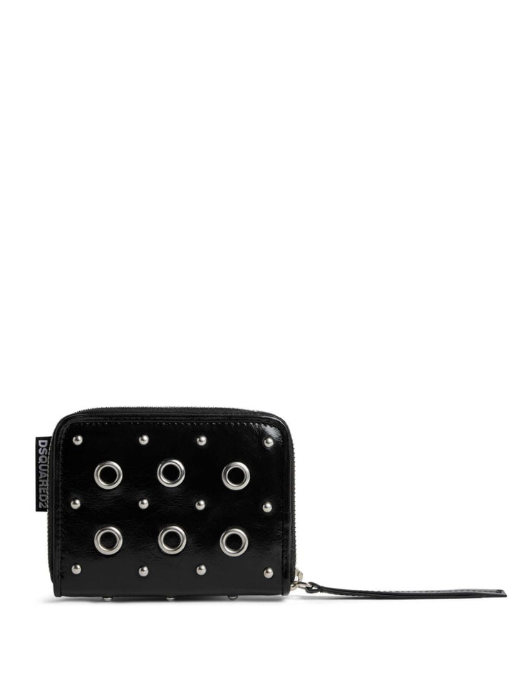 eyelet-detail leather wallet-1