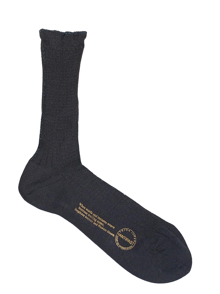 ribbed lurex socks-0