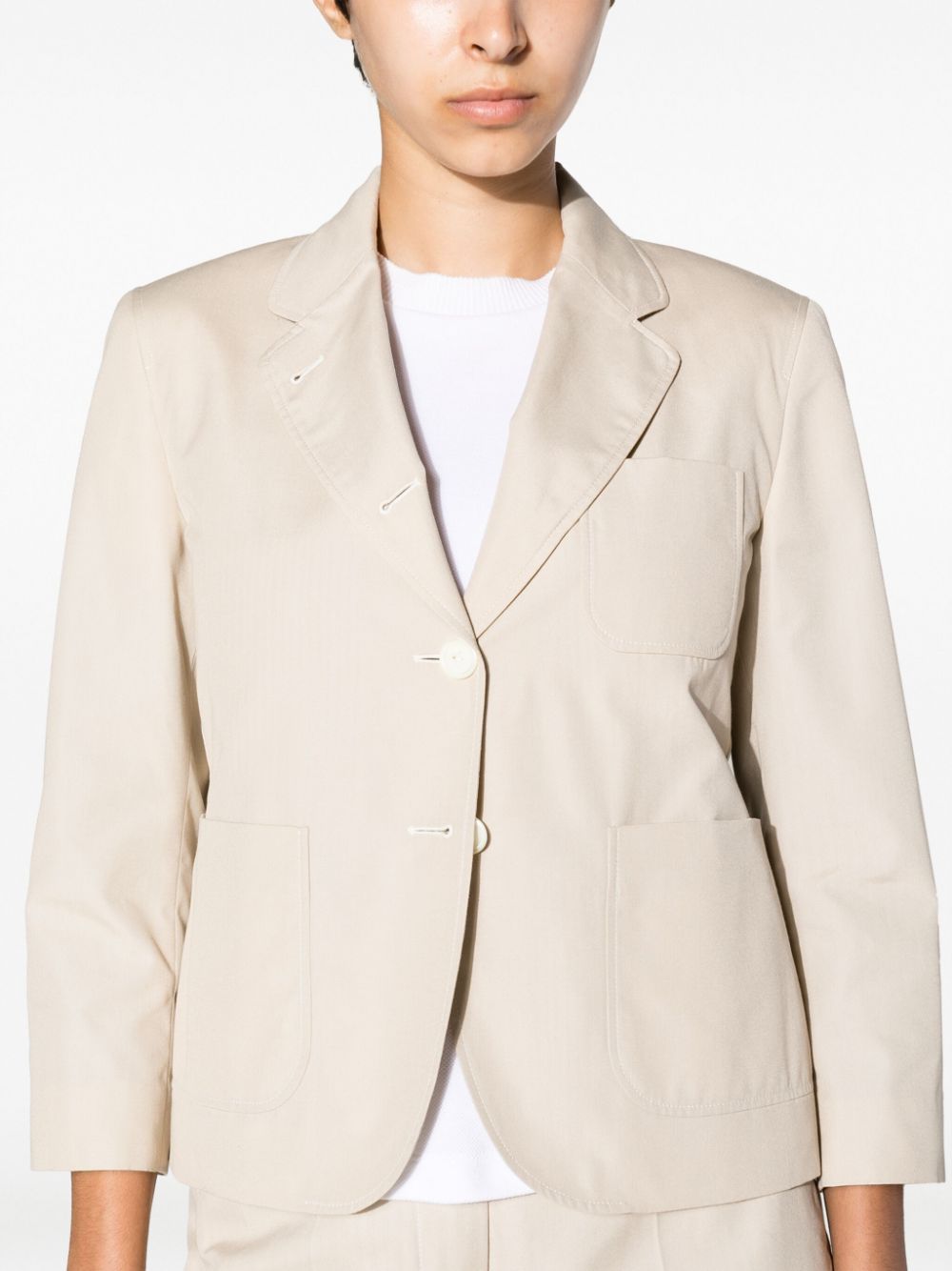 rounded-collar single-breasted blazer-4