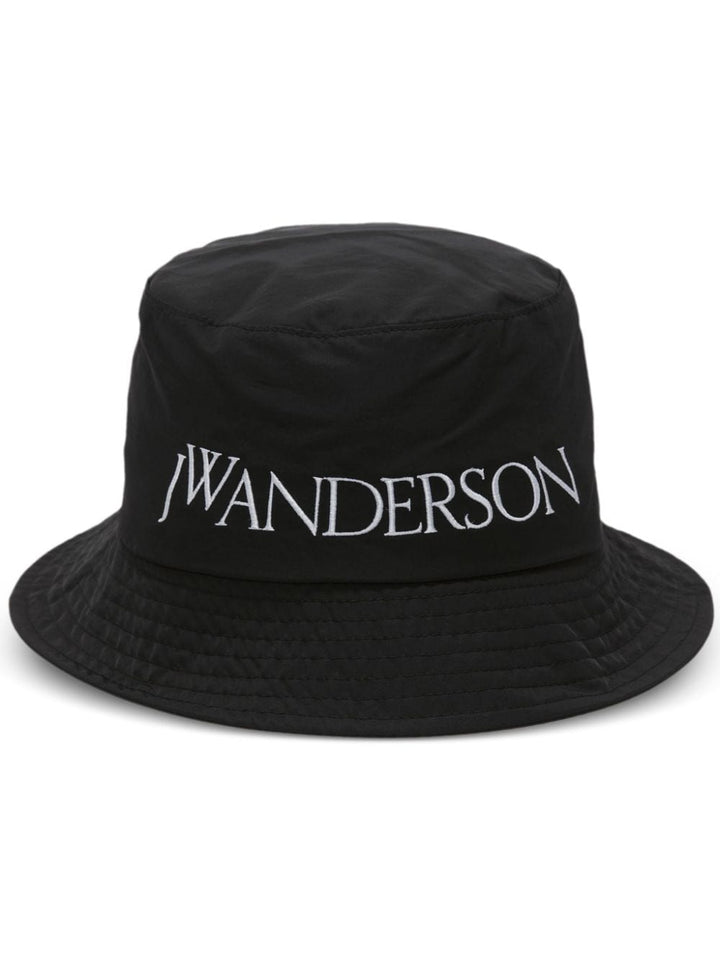 logo-embroidered tonal-stitching bucket hat-1