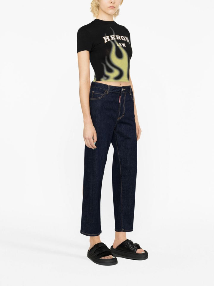 logo-patch straight-leg jeans-3