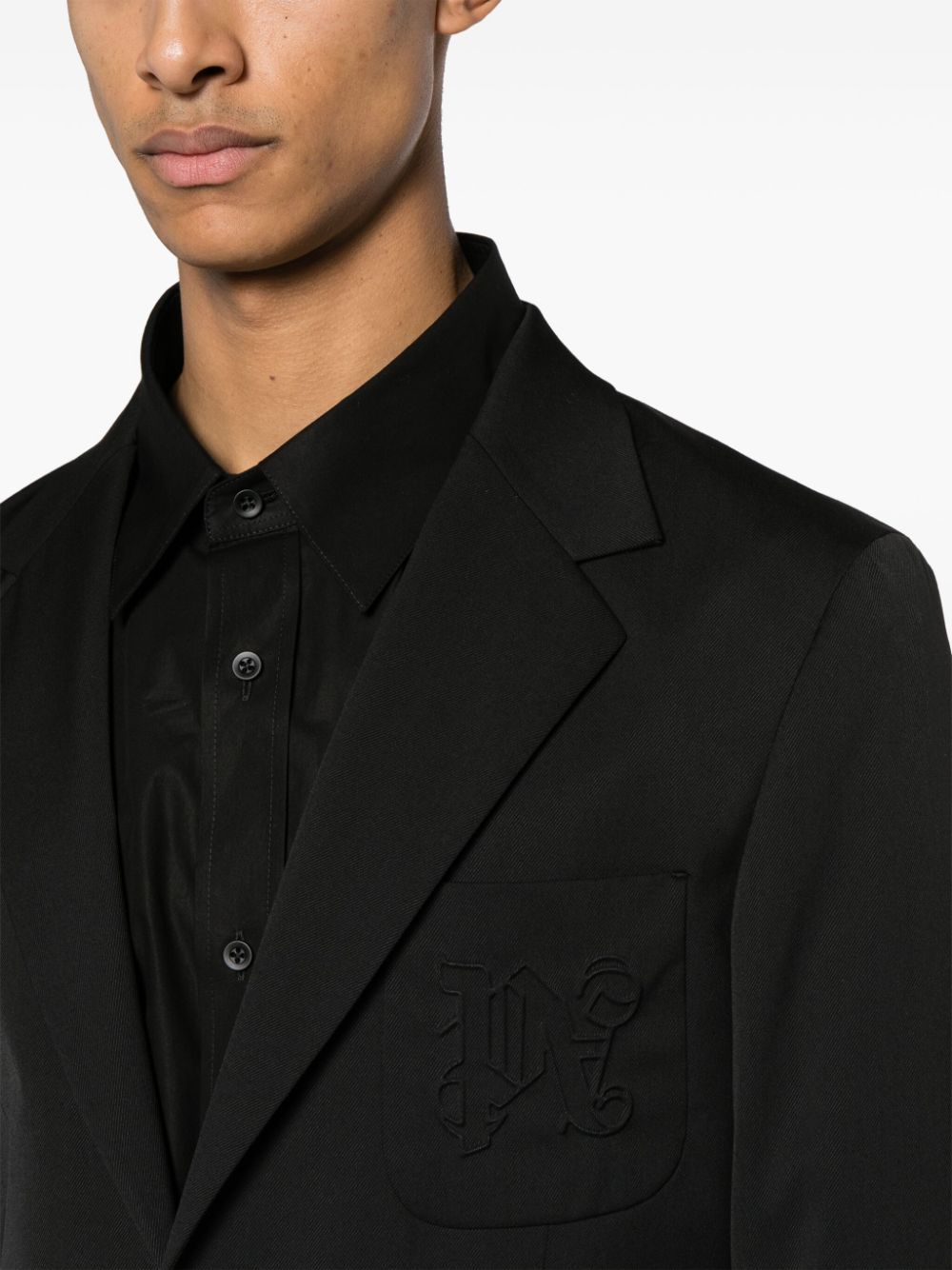 single-breasted twill blazer-4