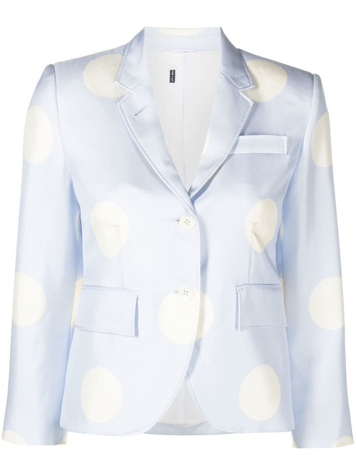THOM BROWNE polka-dot print silk blazer-0