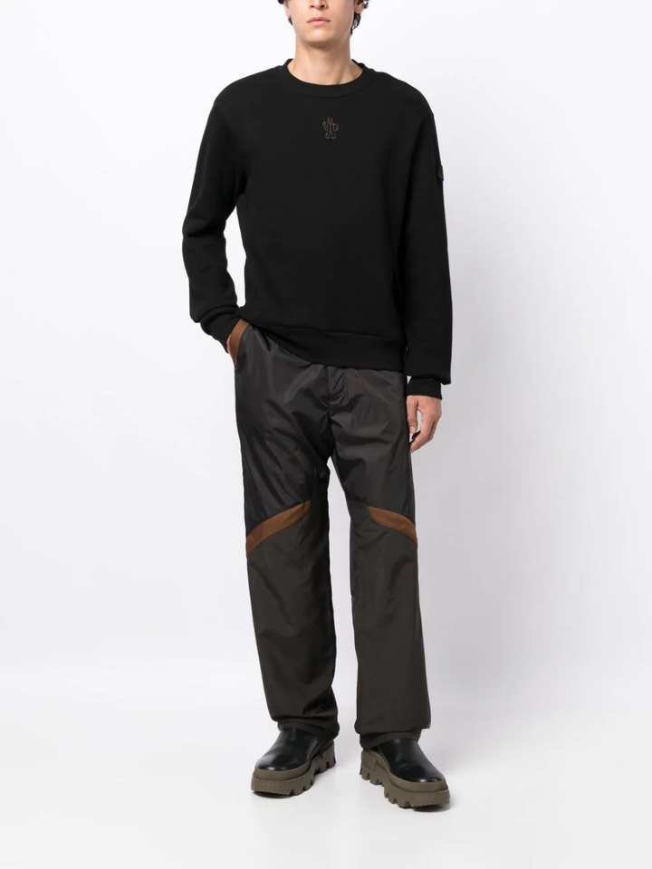 panelled straight-leg cargo trousers-1