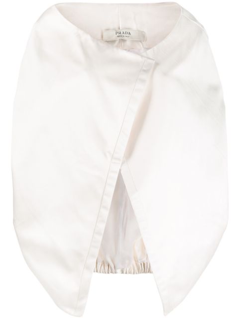 PRADA blouson raso white-0