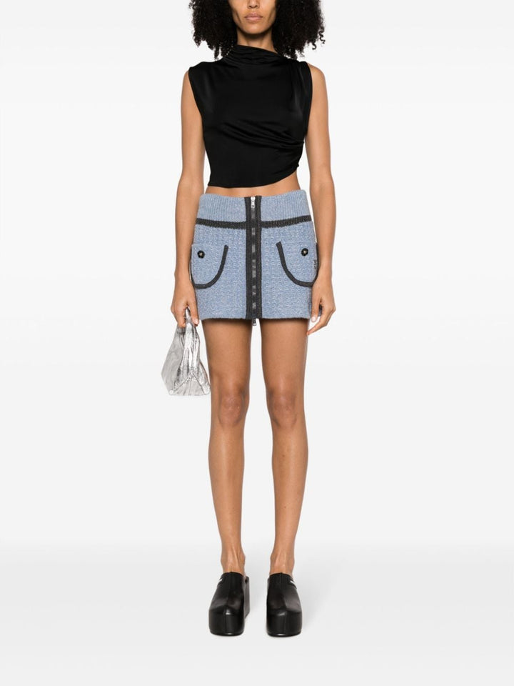 floral-embroidery knitted miniskirt-1