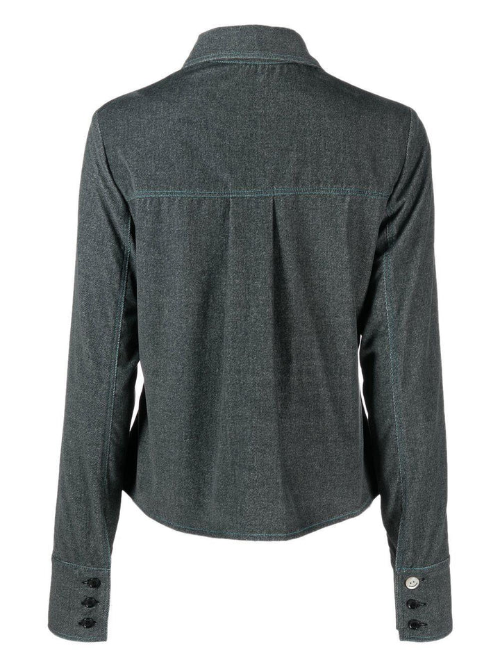 CORMIO Katy patch-detail denim shirt-1