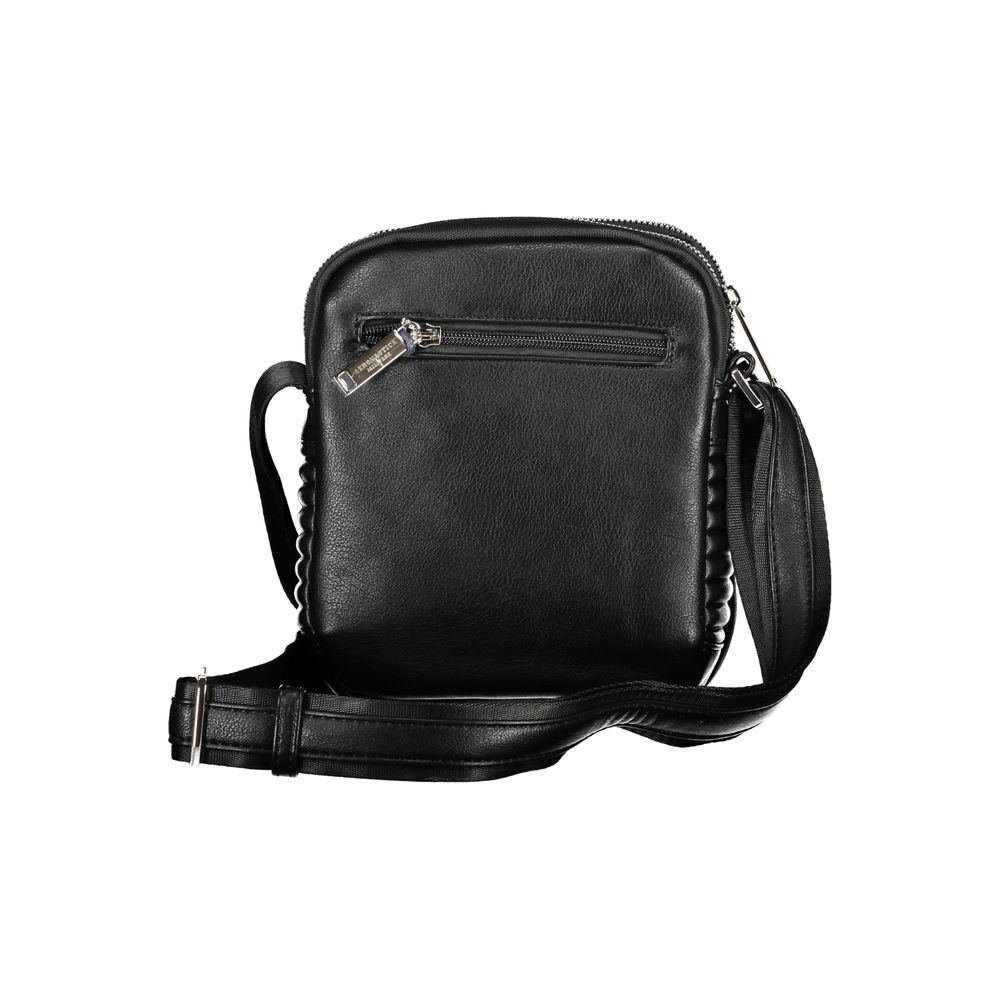 Aeronautica Militare Sleek Black Dual-Compartment Shoulder Bag