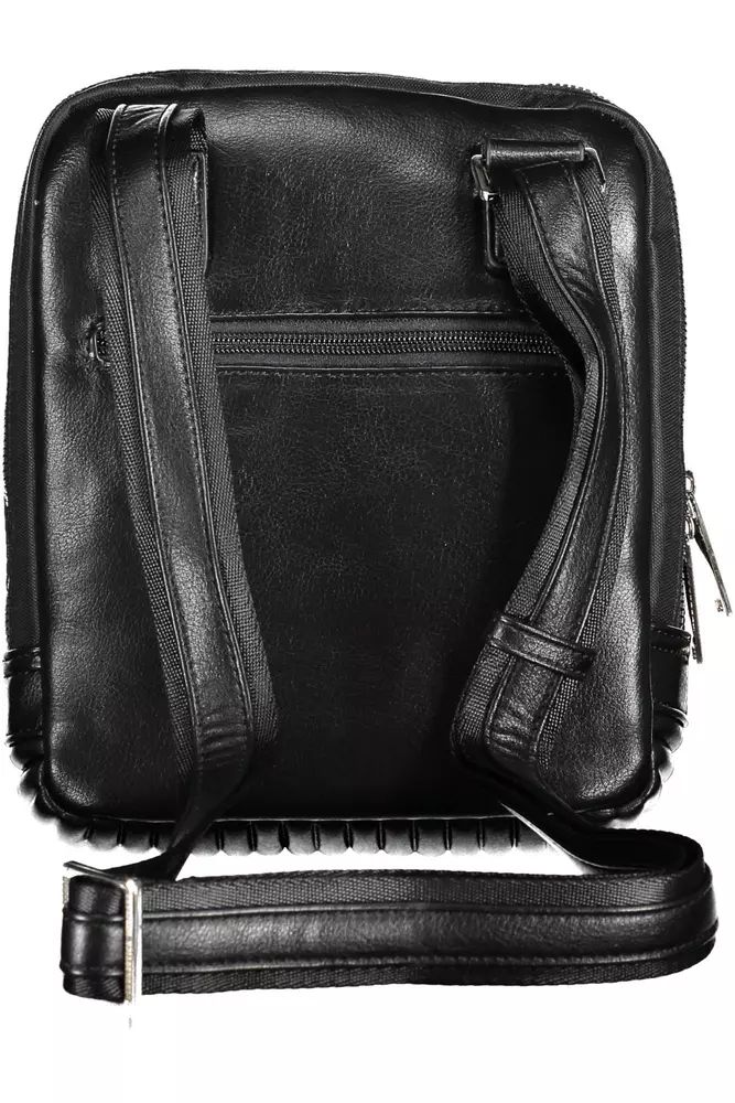 Aeronautica Militare Sleek Black Shoulder Bag for the Modern Man