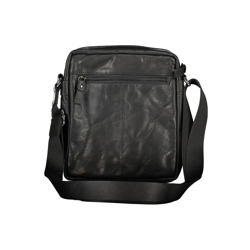Aeronautica Militare Elevated Elegance Black Shoulder Bag