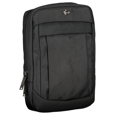 Aeronautica Militare Sleek Black Versatile Shoulder Bag