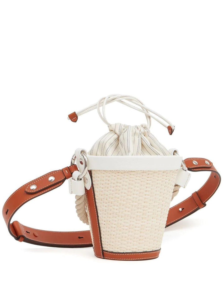 MAISON MARGIELA Fire Bucket woven-raffia shoulder bag-5