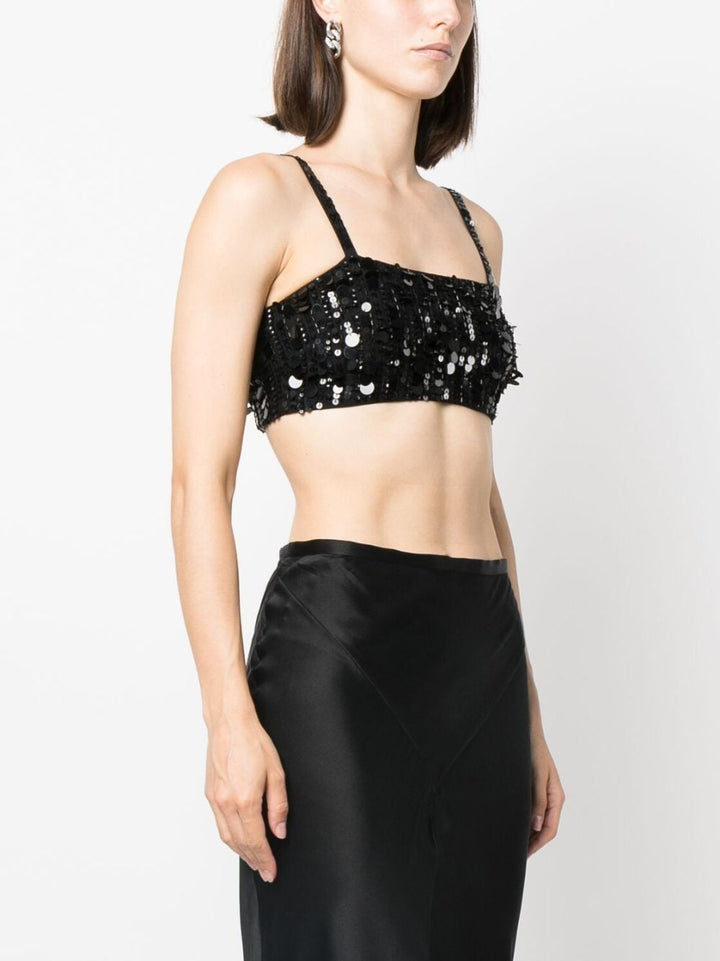 PAROSH sequin-embellished crop top-4
