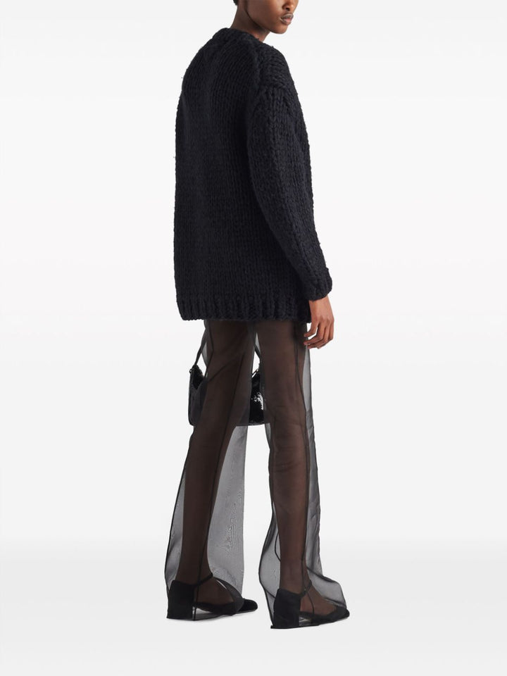 semi-sheer flared trousers-2