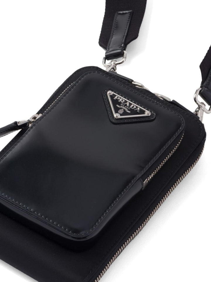 triangle-logo panelled smartphone case-4