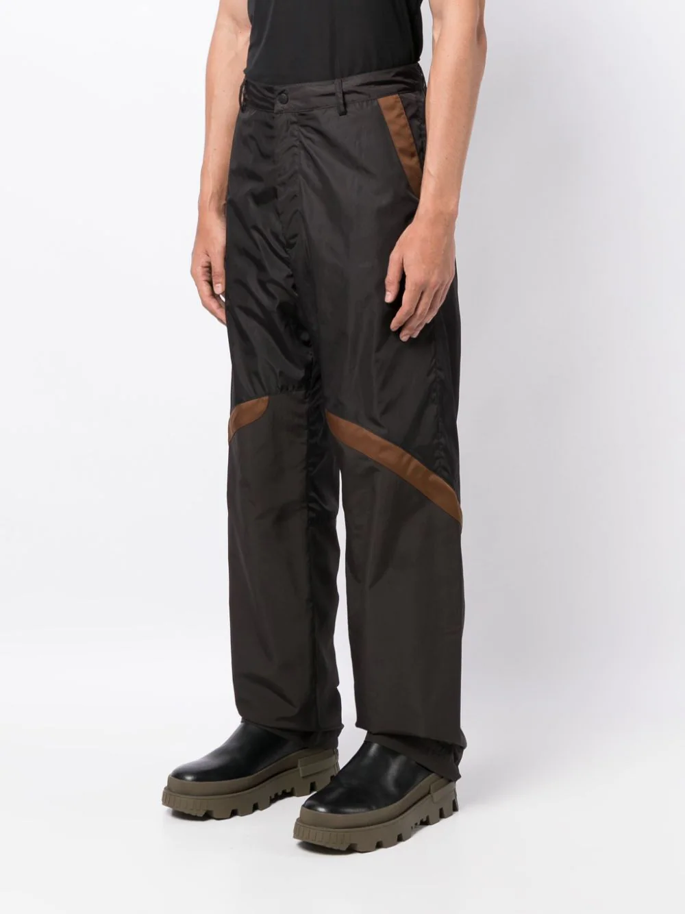 panelled straight-leg cargo trousers-2