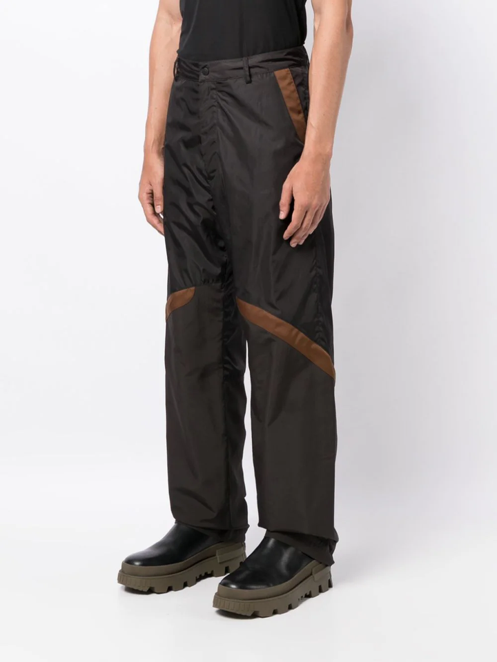 panelled straight-leg cargo trousers-2