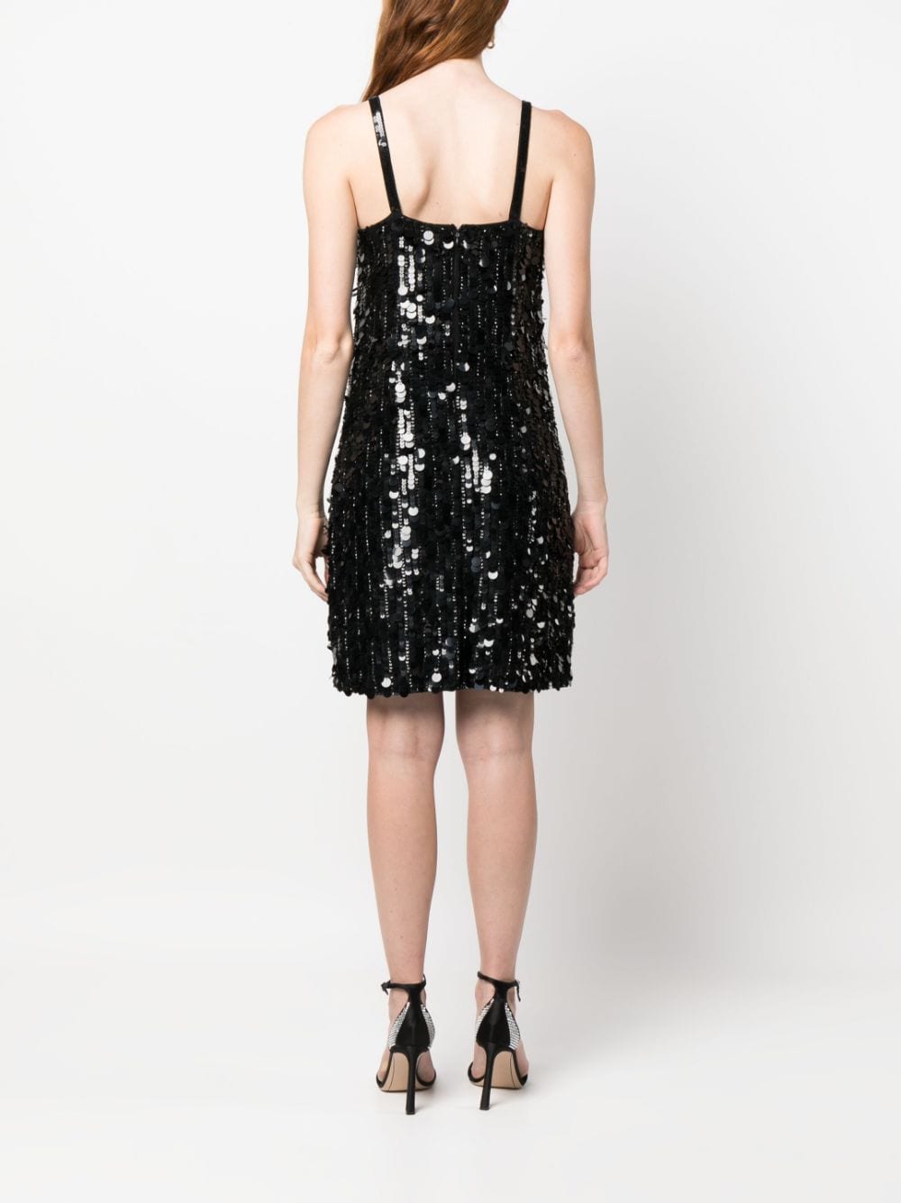 PAROSH sequined sleeveless minidress-2