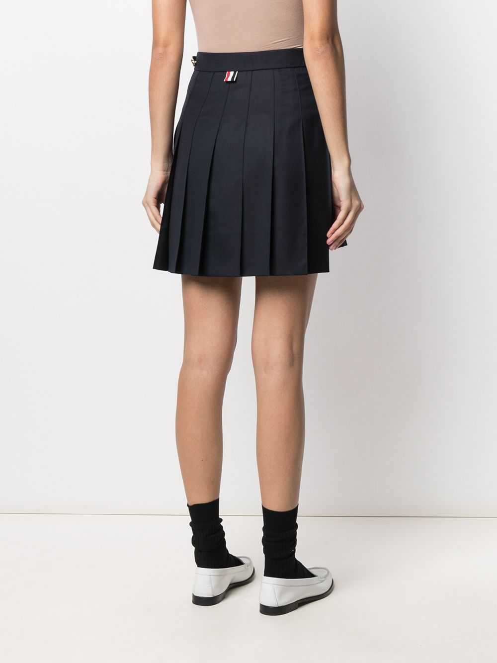 dropped back mini pleated skirt-7
