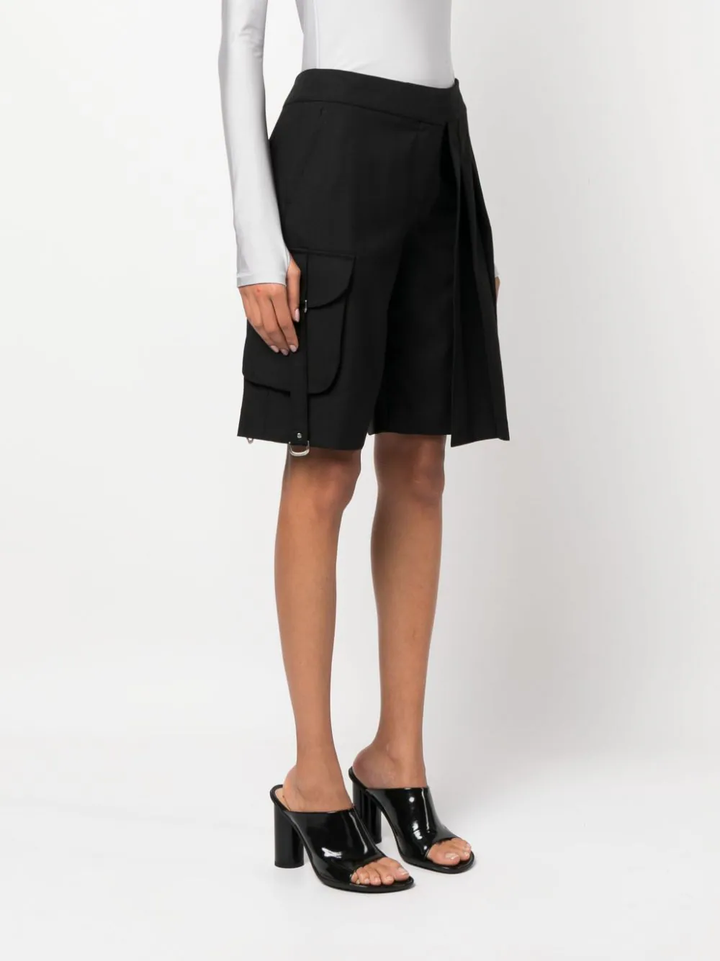 pleated cargo shorts-2