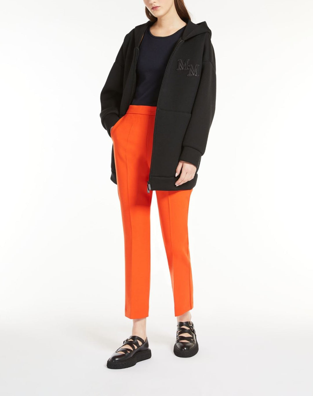 Nepeta ankle-length trousers in wool crepe-5