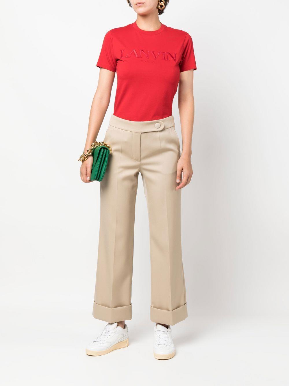 LANVIN mid-rise cropped wool trousers-1