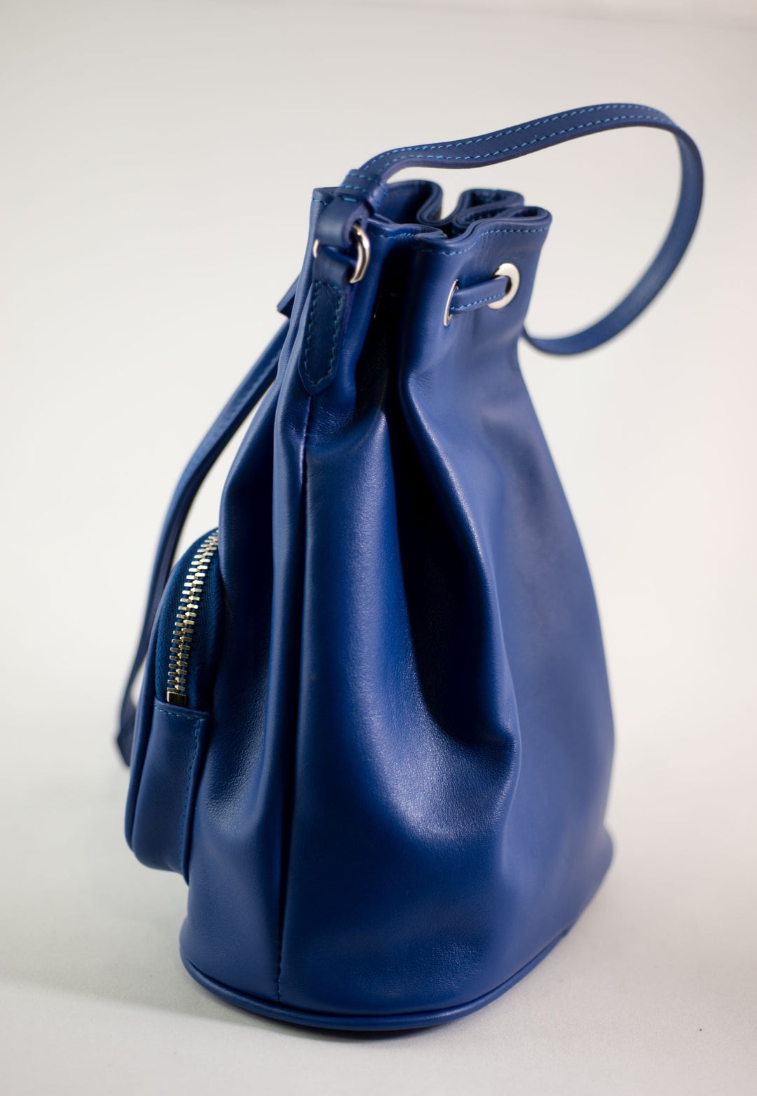 LA ROSE leather satchel bag black-34